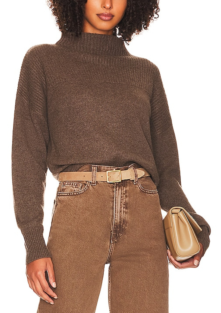 27 Miles Malibu Ribbed Brown Wetherly Sweater Size XS